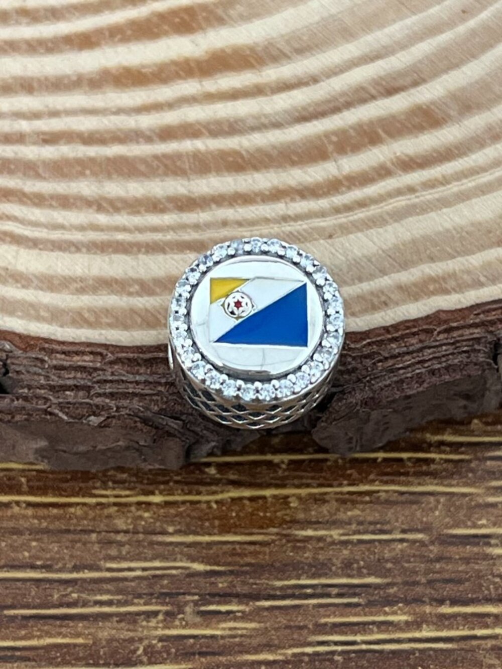 Pandora Bonaire Flag Exclusive Bead Charm S925 Silver Charm